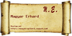Magyar Erhard névjegykártya